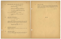 Moe Howard's Script for The Three Stooges 1942 Film ''Sock-a-Bye Baby'', With Working Title ''Their First Baby'' -- With Howard's Annotations & Drawings on Back Cover